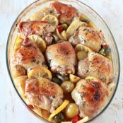 CHICKEN - White Wine and Lemon Roasted Chicken