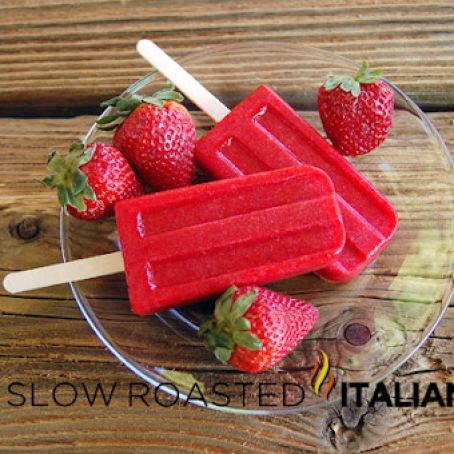 Strawberry Popsicles