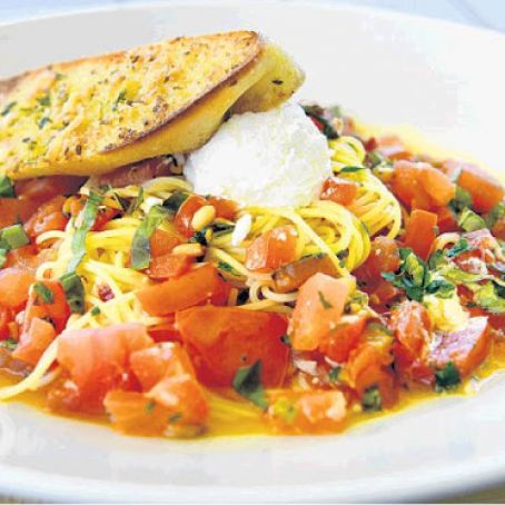 Angel hair with goat cheese