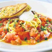 Angel hair with goat cheese