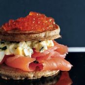 TROUT CAVIAR & SALMON BLINI TORTES