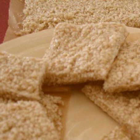 square - sesame honey (greek pasteli) squares
