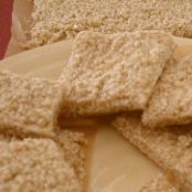 square - sesame honey (greek pasteli) squares