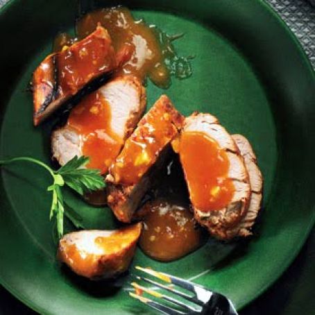 Roast Pork Tenderloin with Apricot-Miso Glaze