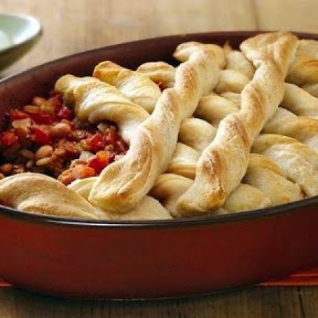 Rice and Bean Burrito Pot Pie