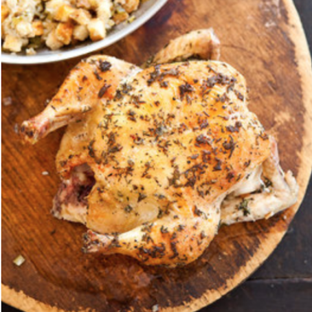 Skillet-Roasted Chicken and Stuffing