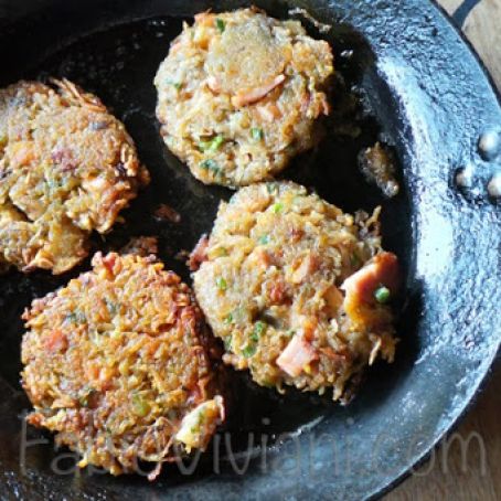 Canadian Bacon Potato Pancakes
