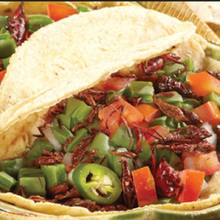 Tacos de chapulines