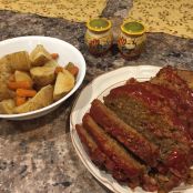 Meatloaf, Potatoes and Carrots