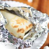 Chocolate Peanut Butter Campfire Burritos