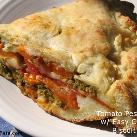 Farmgirl Susan's Savory Tomato and Basil Pesto Pie
