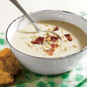 Buttermilk-Lady Pea Soup with Bacon