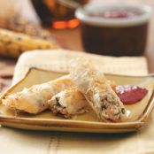 Turkey Cigars with Cranberry-Dijon Dipping Sauce Recipe