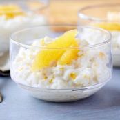 Rice Pudding with Vanilla Bean, Orange and Rum