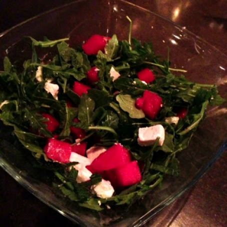 Arugula, Watermelon and Feta Salad