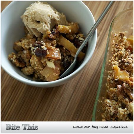 Apple Walnut dried Cherry Quinoa Crumble