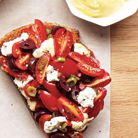 Open Faced Hummus Sandwich