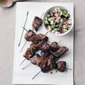 Lamb Kebabs with Cucumber-Feta Relish