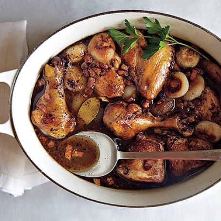 Chicken: Vinegar-Braised with Onions