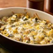 Creamy Corn, Zucchini & Chipotle Bake