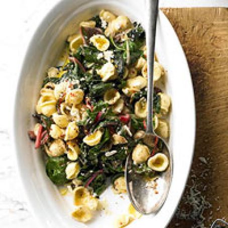 Orecchiette with Ricotta and Chard Pan Sauce