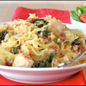 Creamy Kale Spaghetti Squash