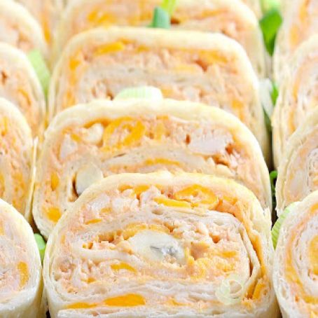 Buffalo or Ranch Chicken Tortilla Roll Ups