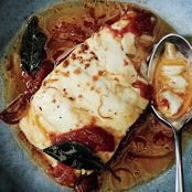 Poached Cod with Tomato and Saffron