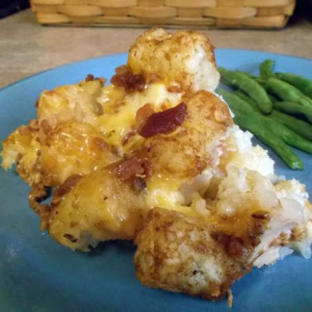 Cheesy Chicken Tator Tot Casserole