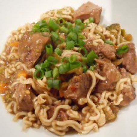 Crockpot asian beef and noodles