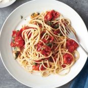 Spaghetti With Roasted Tomatoes and Herbs