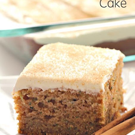 quickbread - Cinnamon Zucchini Cake with Cream Cheese Frosting
