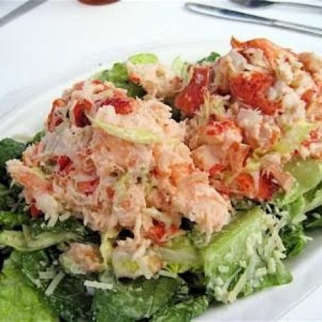Lobster Caesar Salad with Garlic-Lemon Croutons