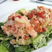 Lobster Caesar Salad with Garlic-Lemon Croutons