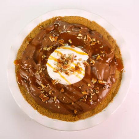 Clinton Kelly's Chocolate Pecan Caramel Brownie Cream Pie