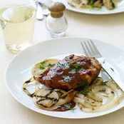Orange-Chipotle BBQ Pork Chops with Grilled Onions