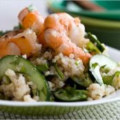 SHRIMP & QUINOA SALAD w/GINGER-LIME DRESSING