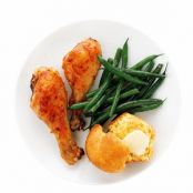 Orange-Glazed Drumsticks With Green Beans