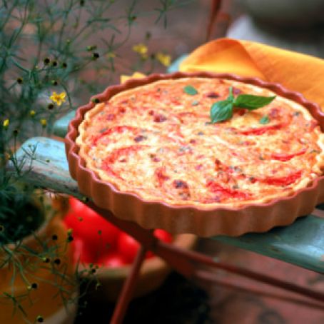 Easy Ham and Fresh Tomato Quiche