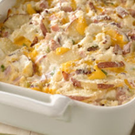 Cheesy Scalloped Potatoes & Ham