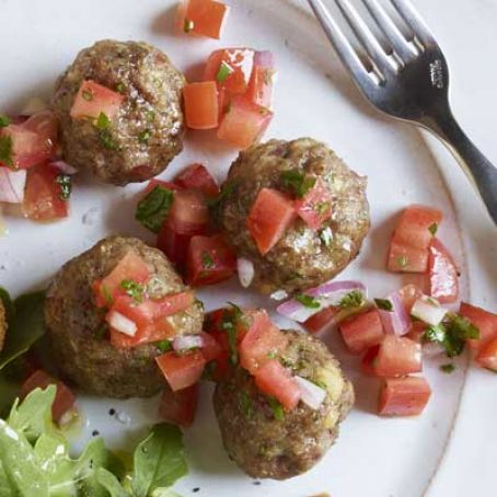 Italian Meatballs with Bruschetta