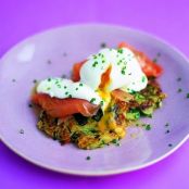 Smoked salmon with Potato Cakes