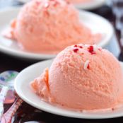 Pink Peppermint Stick Ice Cream