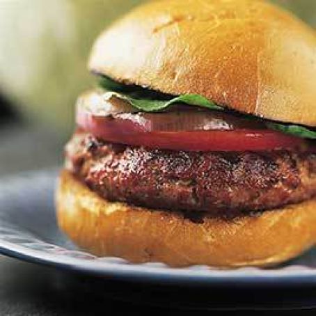 Grilled Hamburgers with Cognac, Mustard and Chives