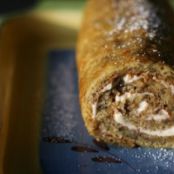 BANANA CAKE ROLL WITH CREAM CHEESE FILLING