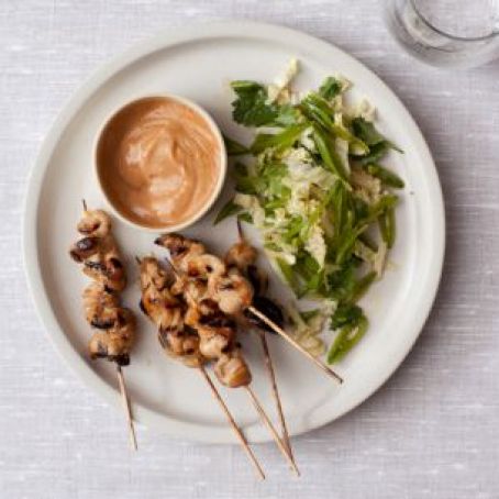 Chicken Satays  Grilled with Peanut Sauce