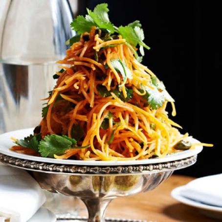 Carrot Salad with Coriander Vinaigrette and Pistachios