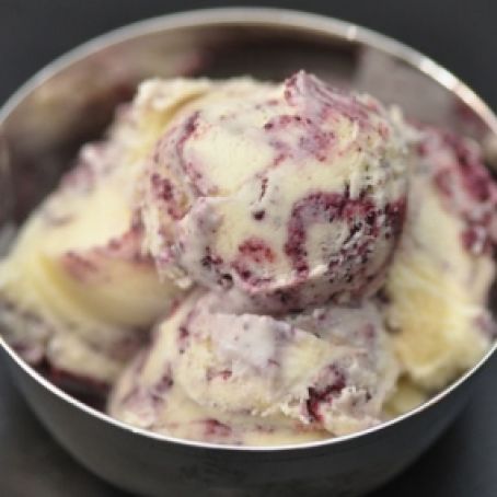 Grand Marnier-Blueberry Ice Cream