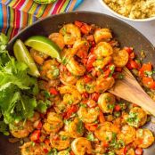 Easy Mexican shrimp skillet