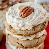 Soft Cinnamon Cookies with Maple Pecan Frosting